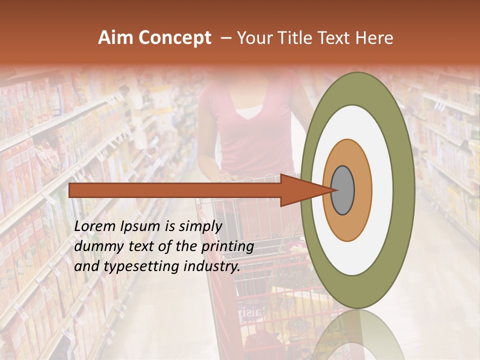 Smiling Customer Woman PowerPoint Template