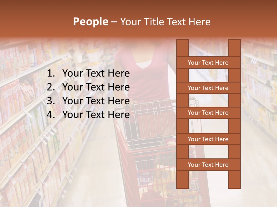 Smiling Customer Woman PowerPoint Template