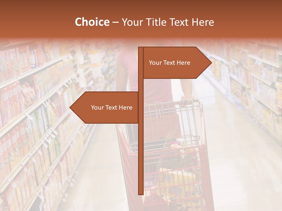 Smiling Customer Woman PowerPoint Template