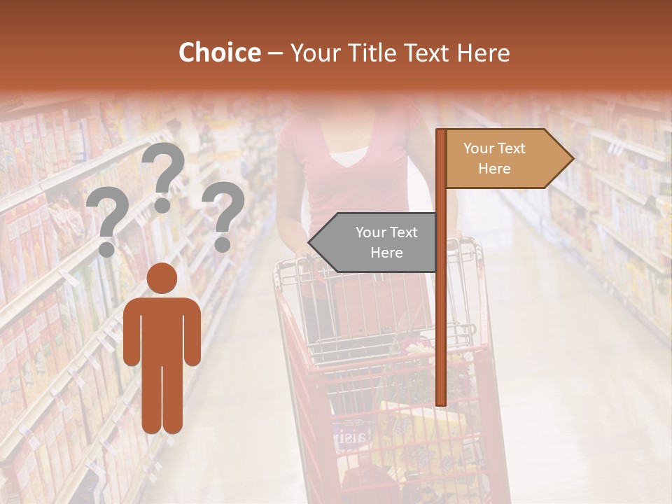 Smiling Customer Woman PowerPoint Template