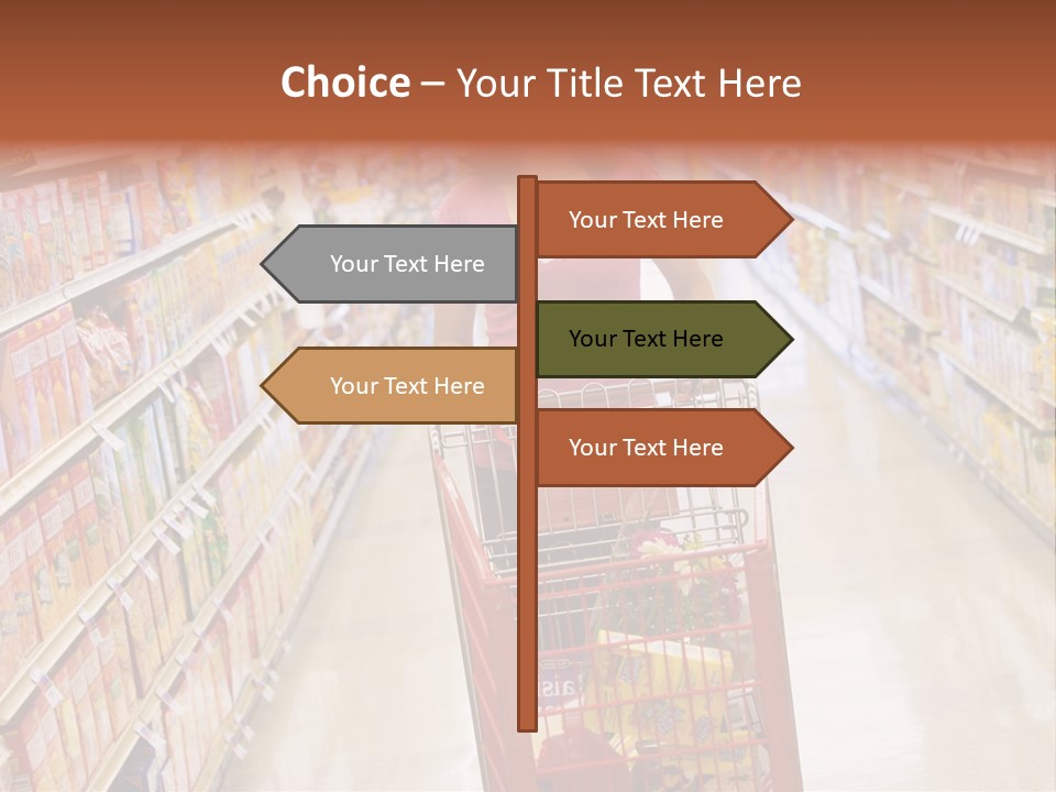 Smiling Customer Woman PowerPoint Template