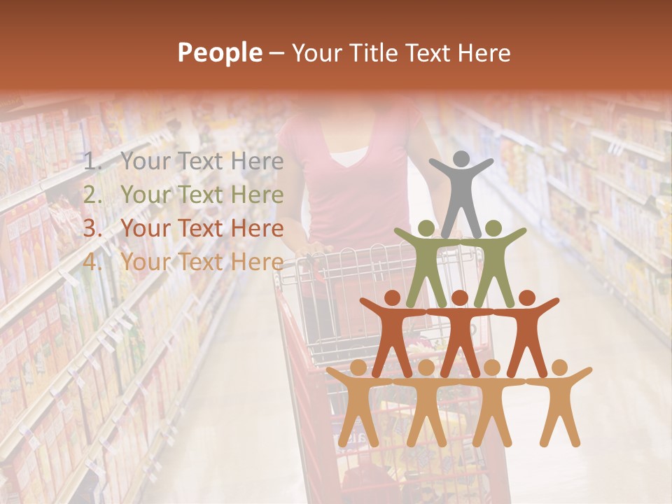 Smiling Customer Woman PowerPoint Template