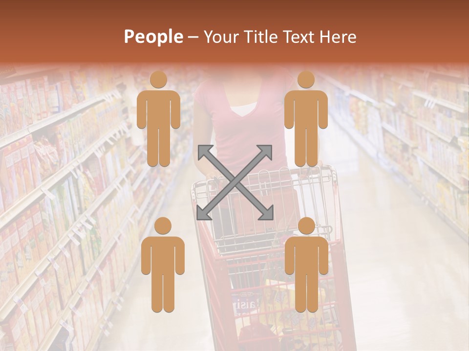 Smiling Customer Woman PowerPoint Template