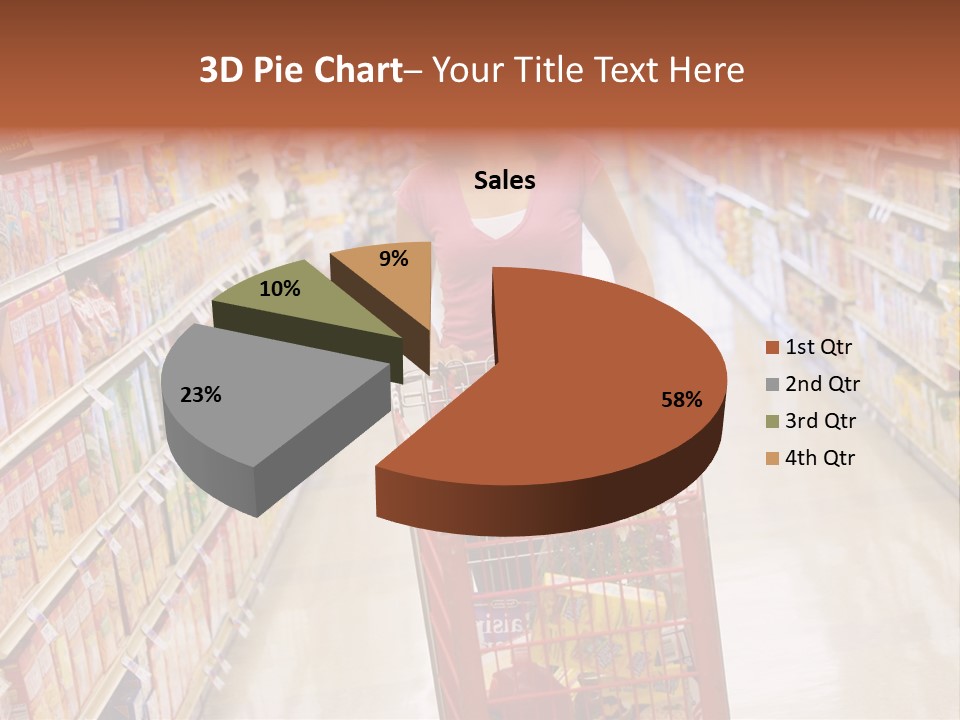 Smiling Customer Woman PowerPoint Template