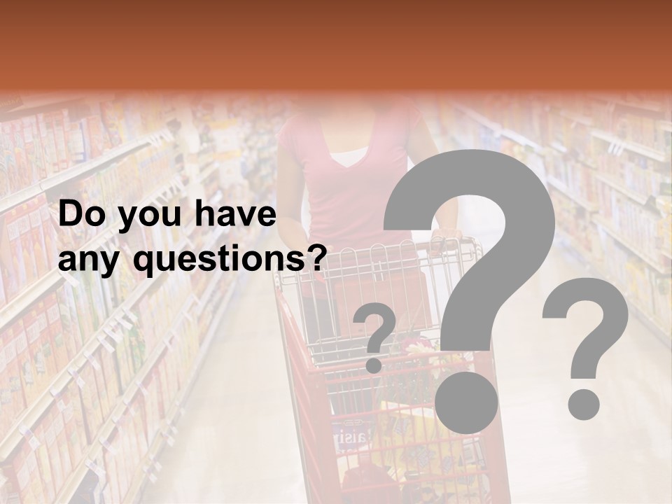 Smiling Customer Woman PowerPoint Template