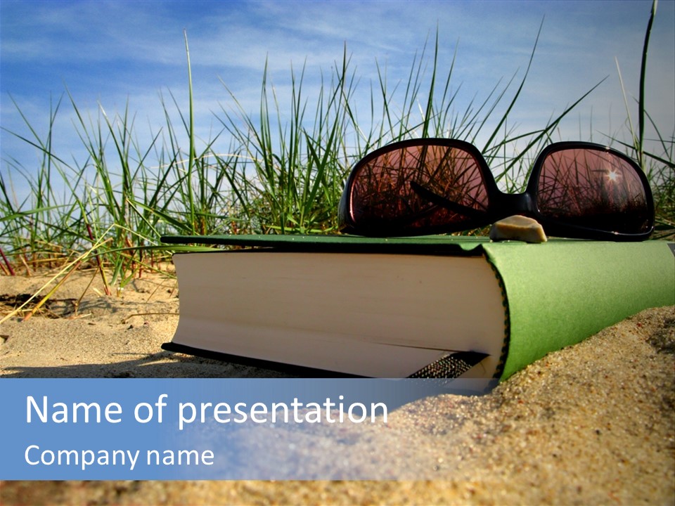 Reading Nature Sand PowerPoint Template