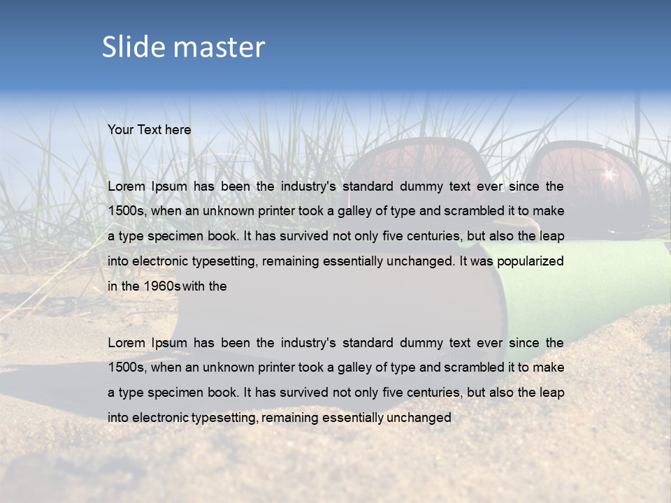 Reading Nature Sand PowerPoint Template