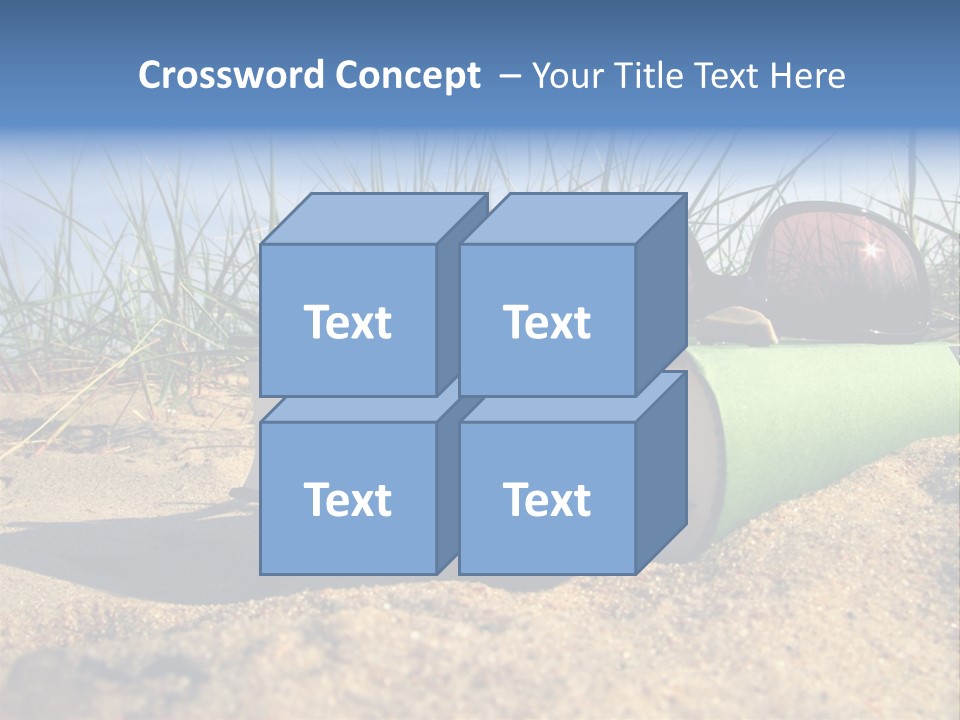 Reading Nature Sand PowerPoint Template