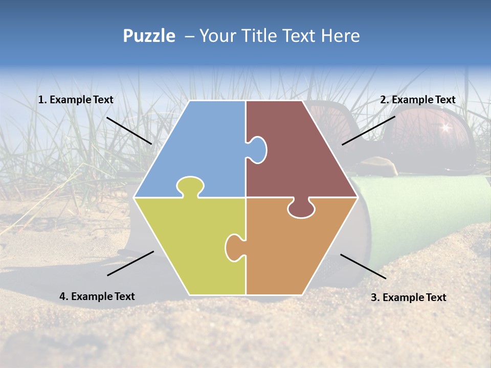 Reading Nature Sand PowerPoint Template