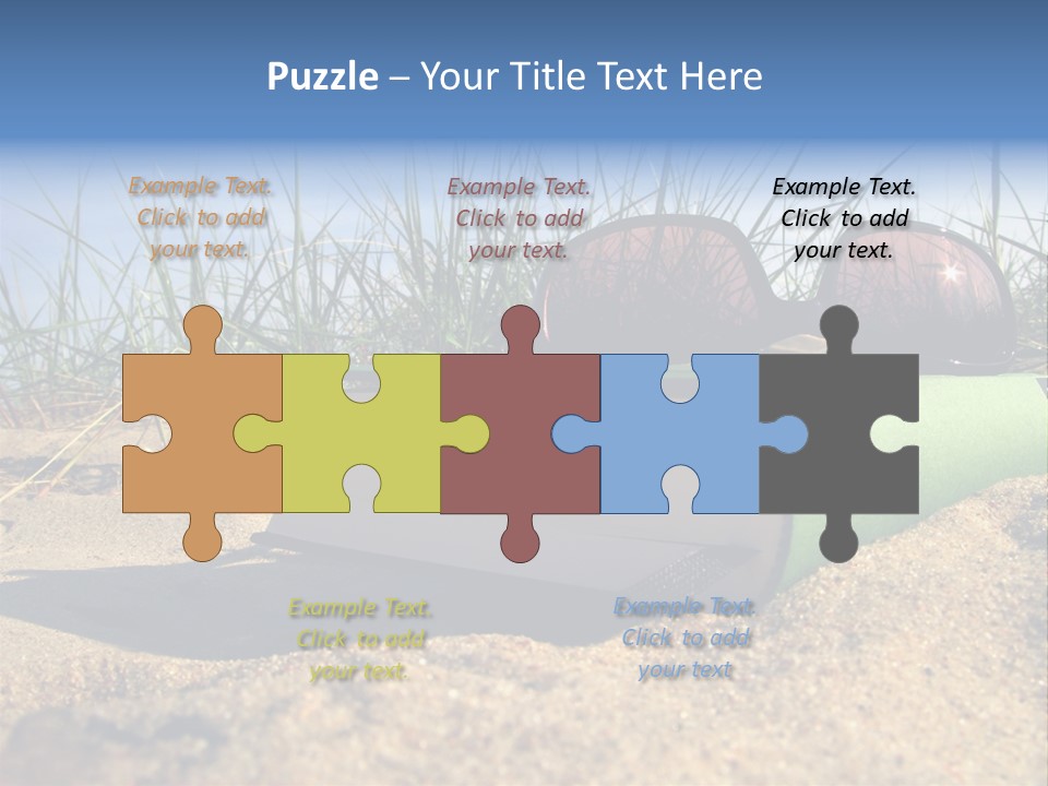 Reading Nature Sand PowerPoint Template