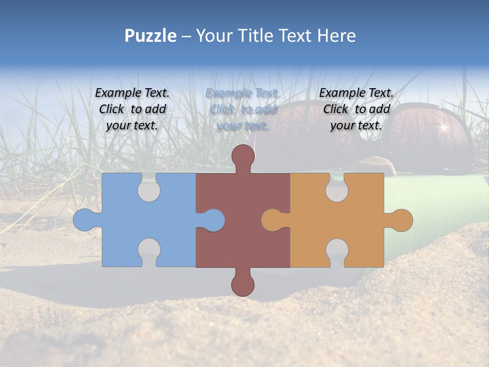 Reading Nature Sand PowerPoint Template