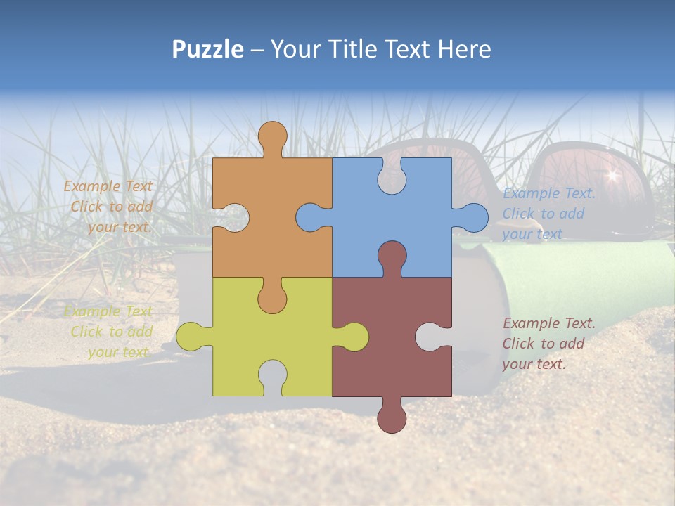 Reading Nature Sand PowerPoint Template