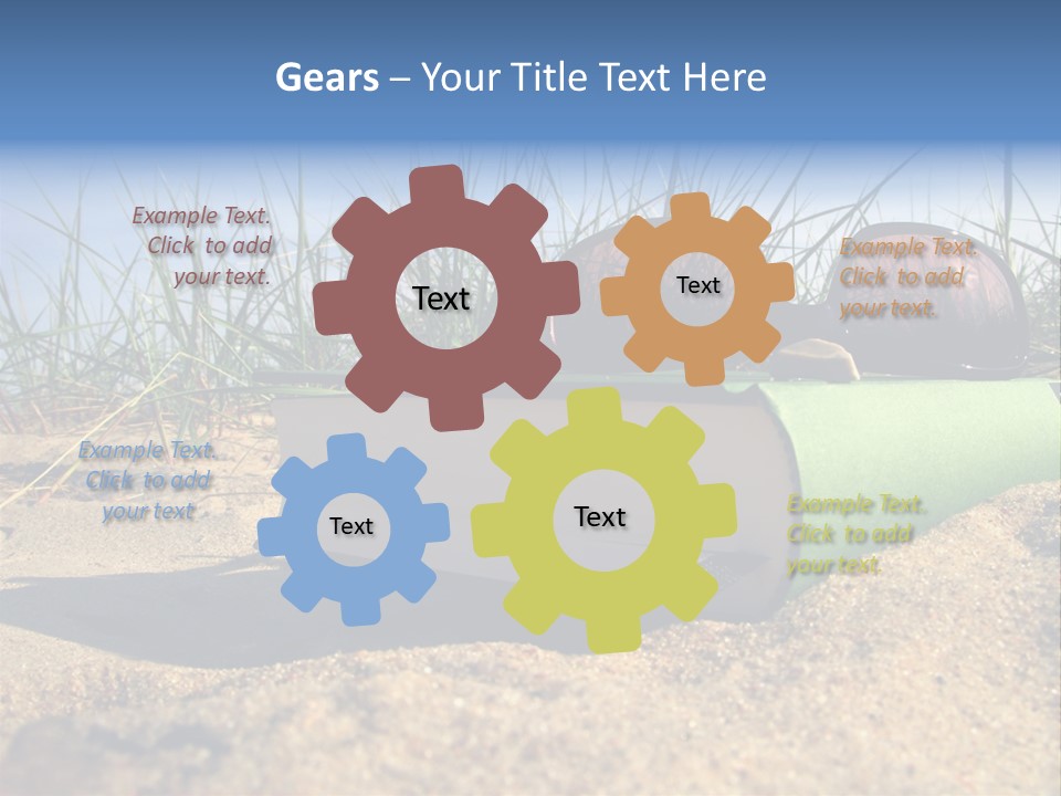 Reading Nature Sand PowerPoint Template