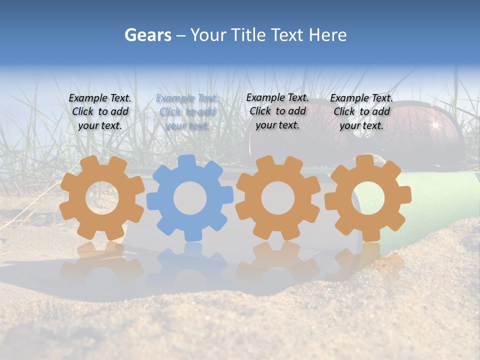Reading Nature Sand PowerPoint Template