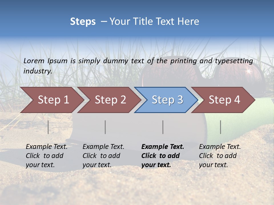 Reading Nature Sand PowerPoint Template