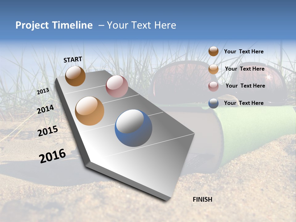 Reading Nature Sand PowerPoint Template