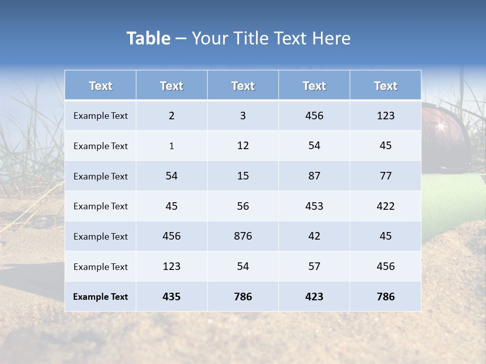 Reading Nature Sand PowerPoint Template