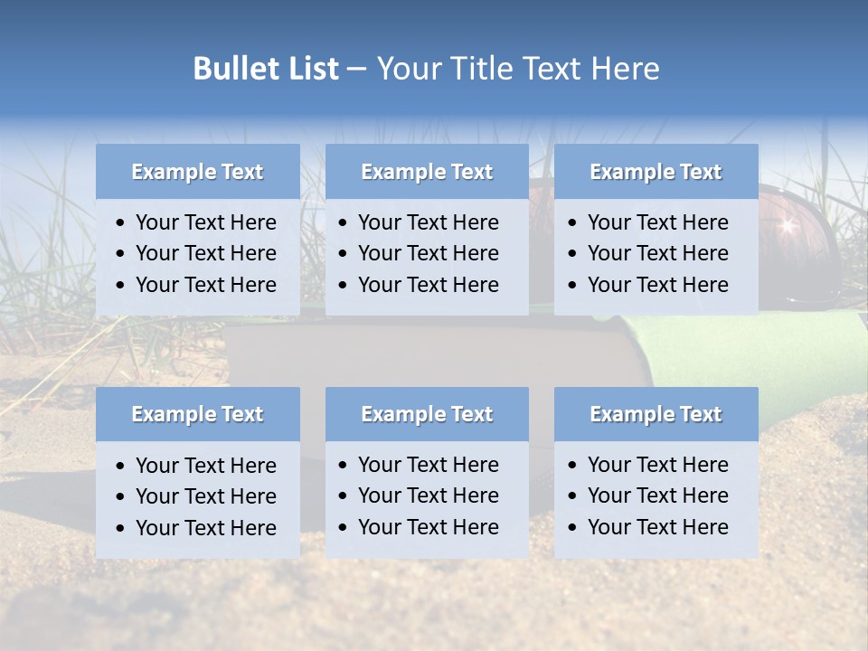Reading Nature Sand PowerPoint Template
