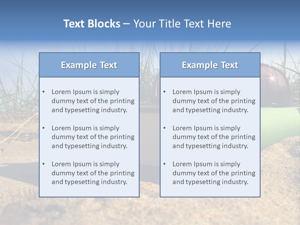 Reading Nature Sand PowerPoint Template
