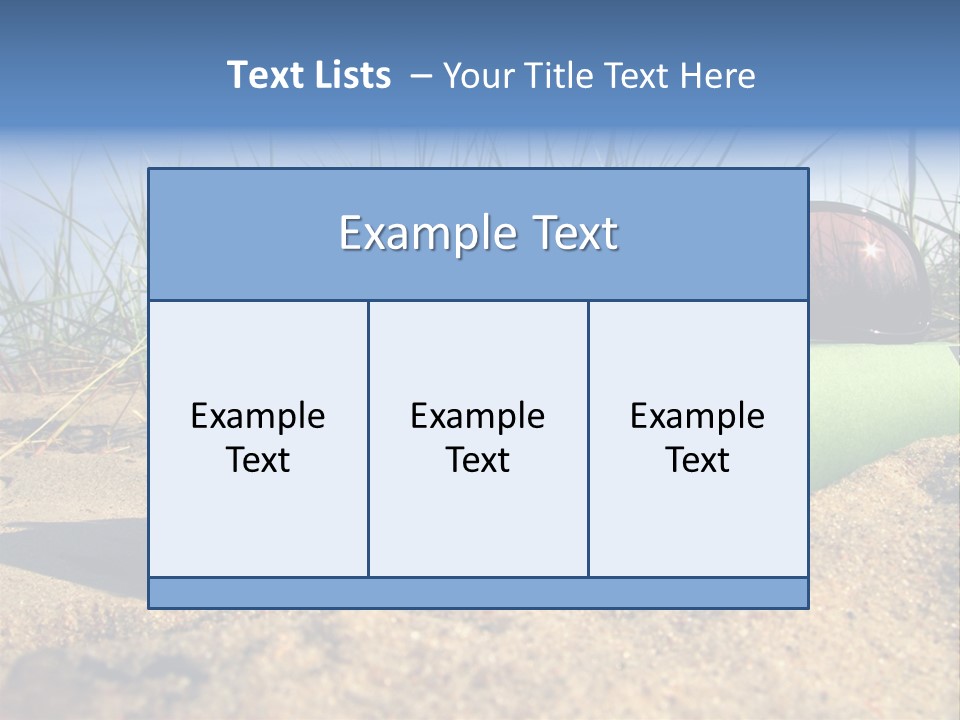 Reading Nature Sand PowerPoint Template