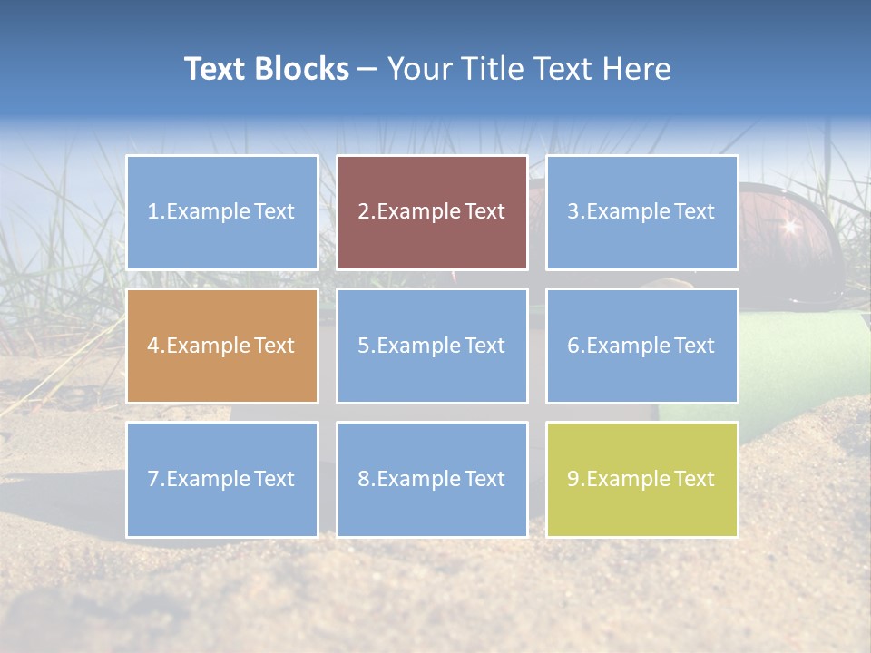 Reading Nature Sand PowerPoint Template