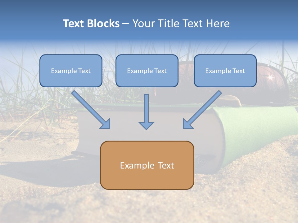 Reading Nature Sand PowerPoint Template