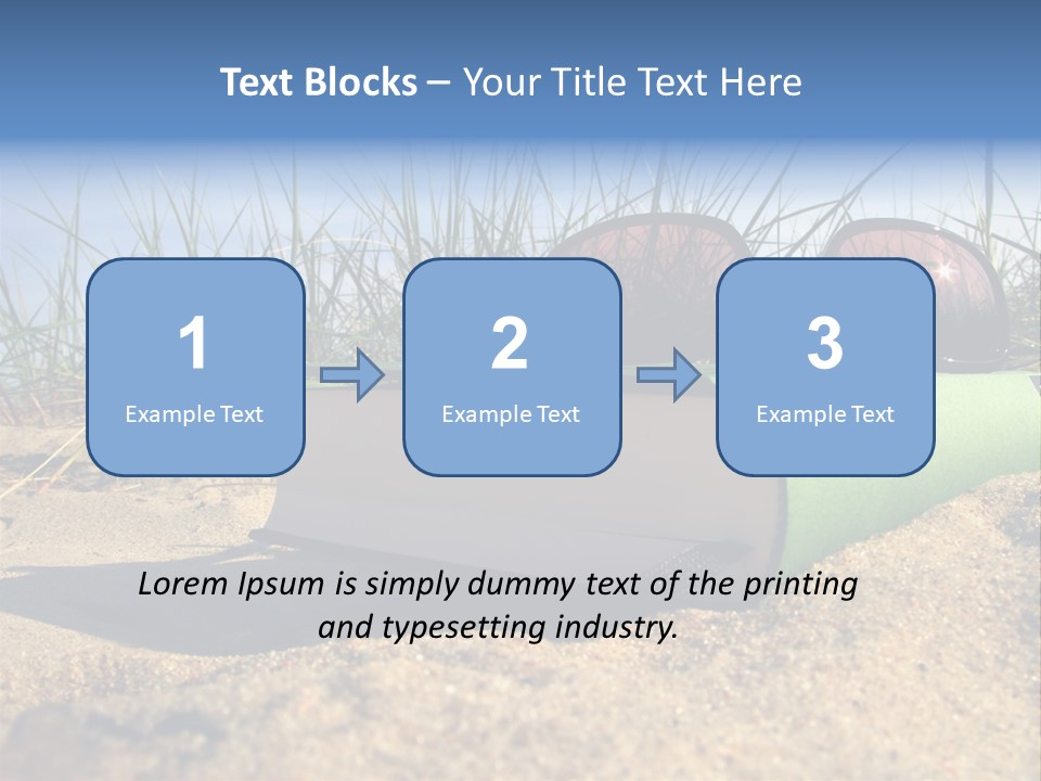 Reading Nature Sand PowerPoint Template