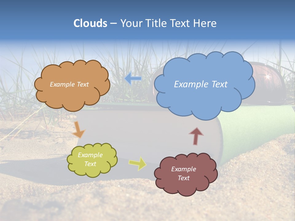 Reading Nature Sand PowerPoint Template
