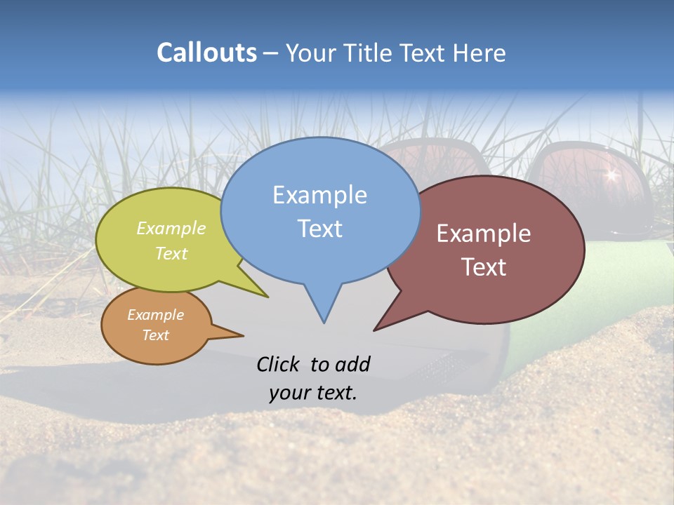 Reading Nature Sand PowerPoint Template