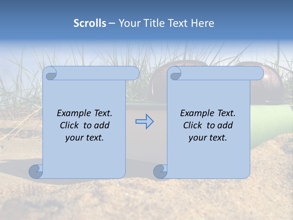 Reading Nature Sand PowerPoint Template