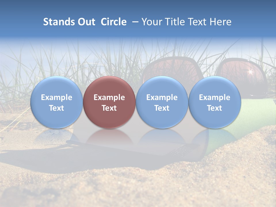 Reading Nature Sand PowerPoint Template