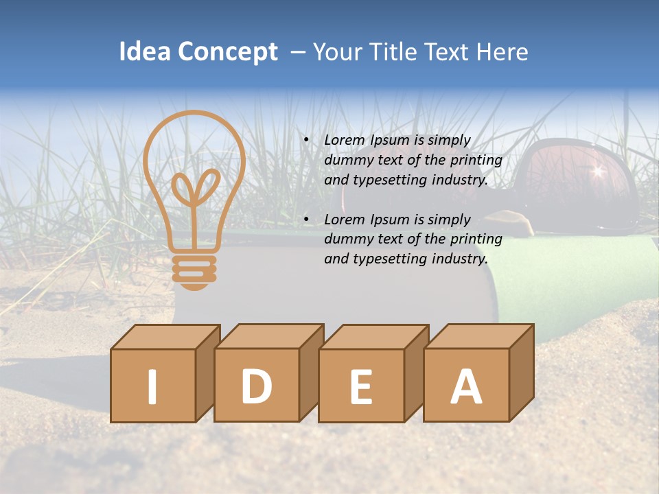 Reading Nature Sand PowerPoint Template