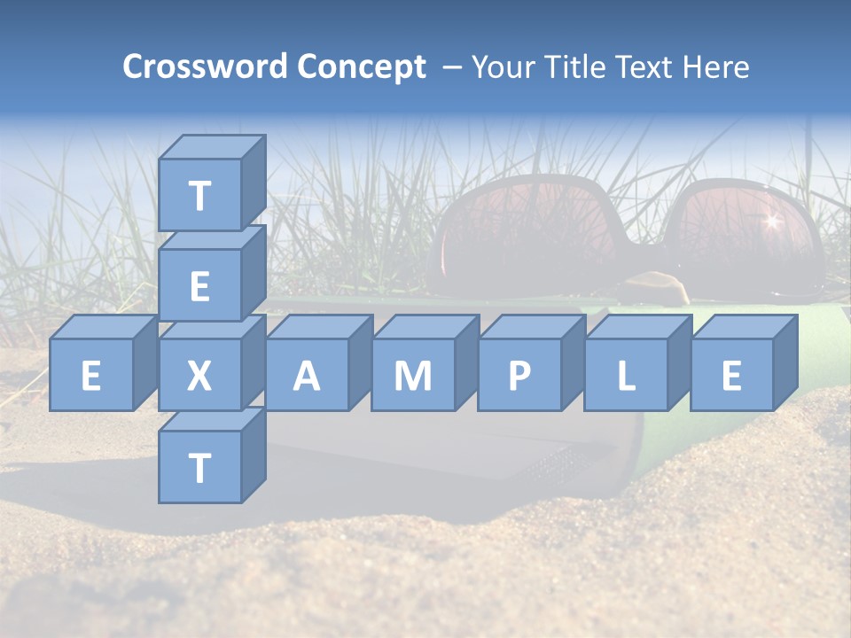 Reading Nature Sand PowerPoint Template