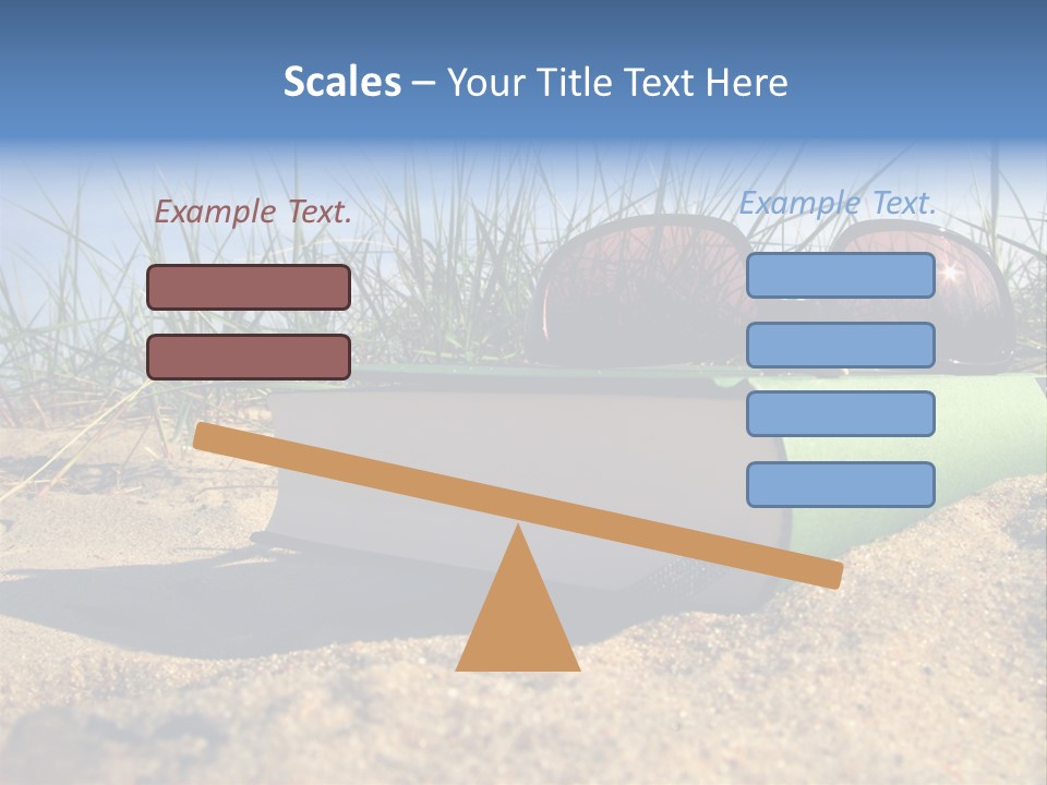 Reading Nature Sand PowerPoint Template