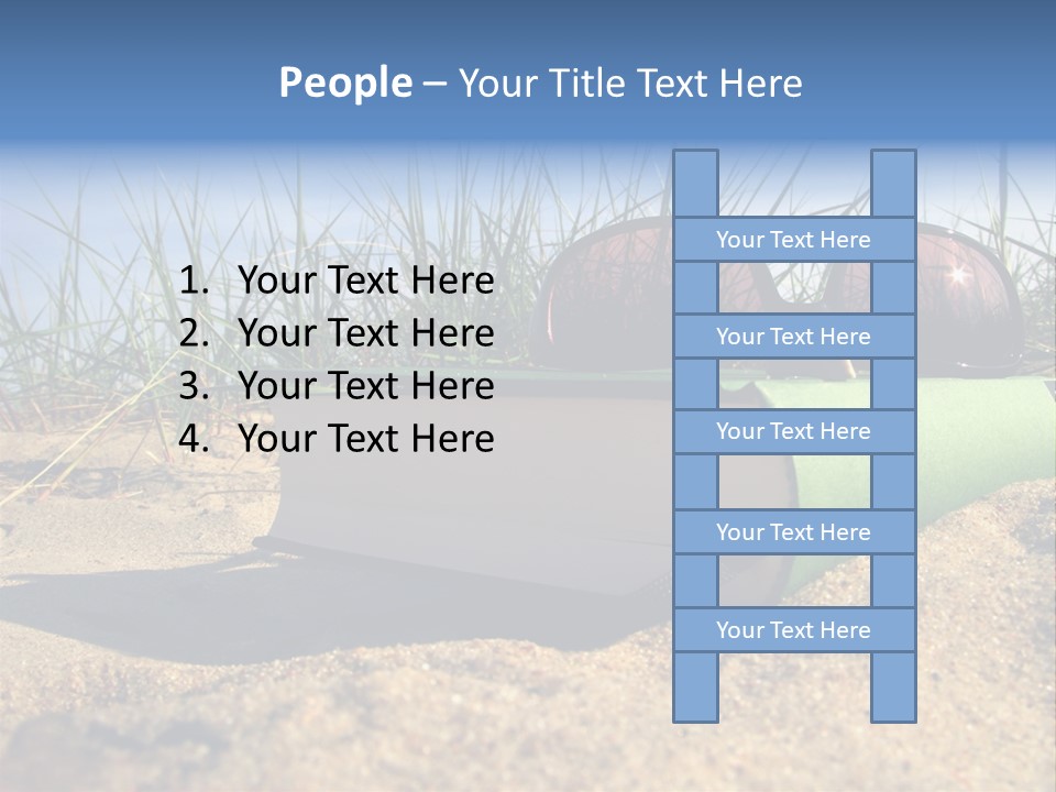 Reading Nature Sand PowerPoint Template