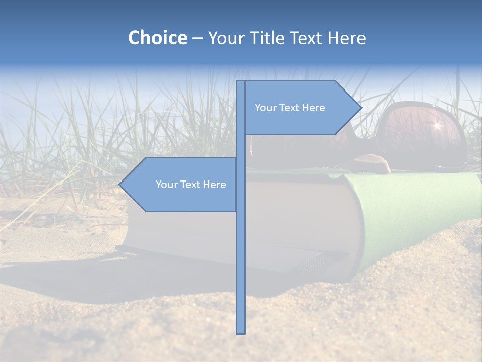 Reading Nature Sand PowerPoint Template