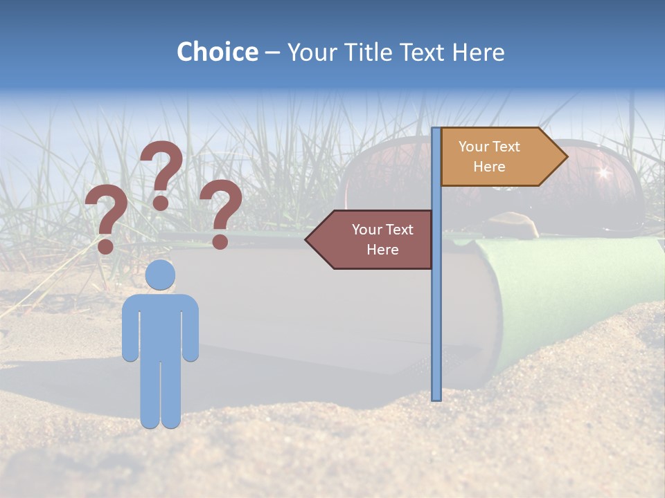 Reading Nature Sand PowerPoint Template