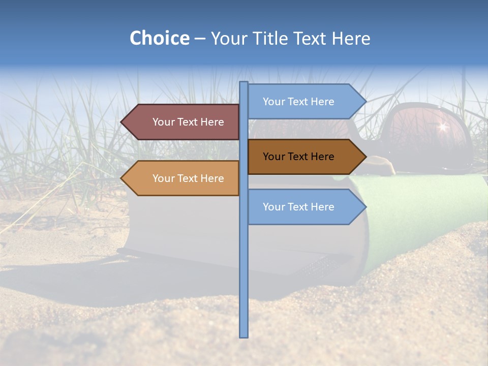 Reading Nature Sand PowerPoint Template