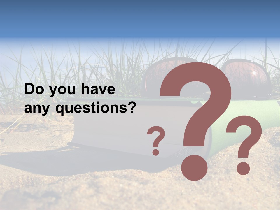 Reading Nature Sand PowerPoint Template