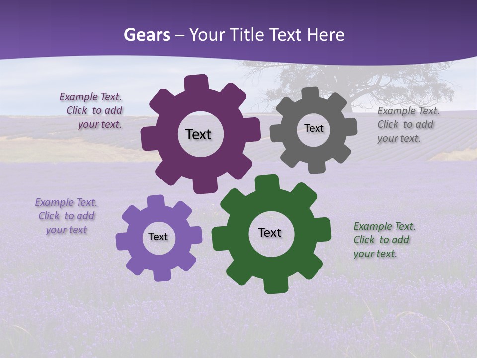 Clouds Farming Row PowerPoint Template