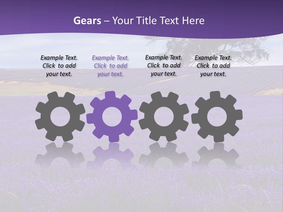 Clouds Farming Row PowerPoint Template