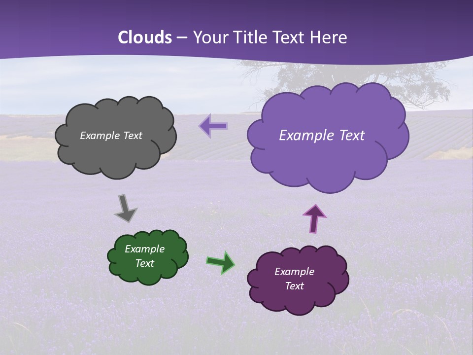 Clouds Farming Row PowerPoint Template