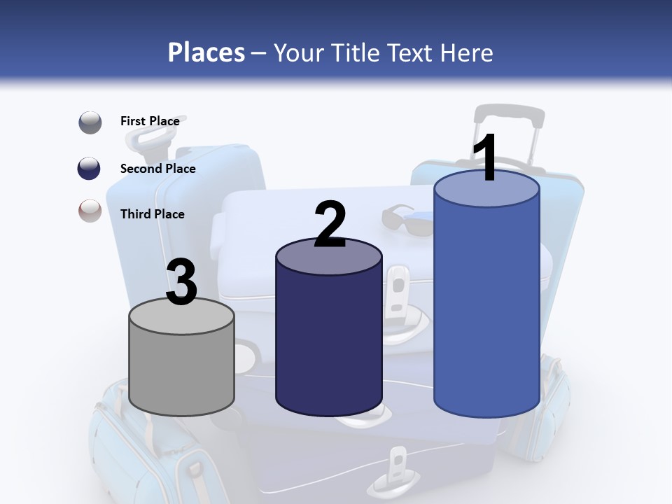Orange Suitcase Luggage PowerPoint Template
