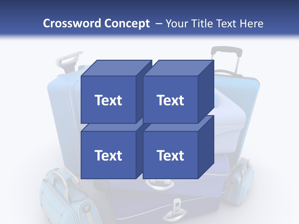 Orange Suitcase Luggage PowerPoint Template
