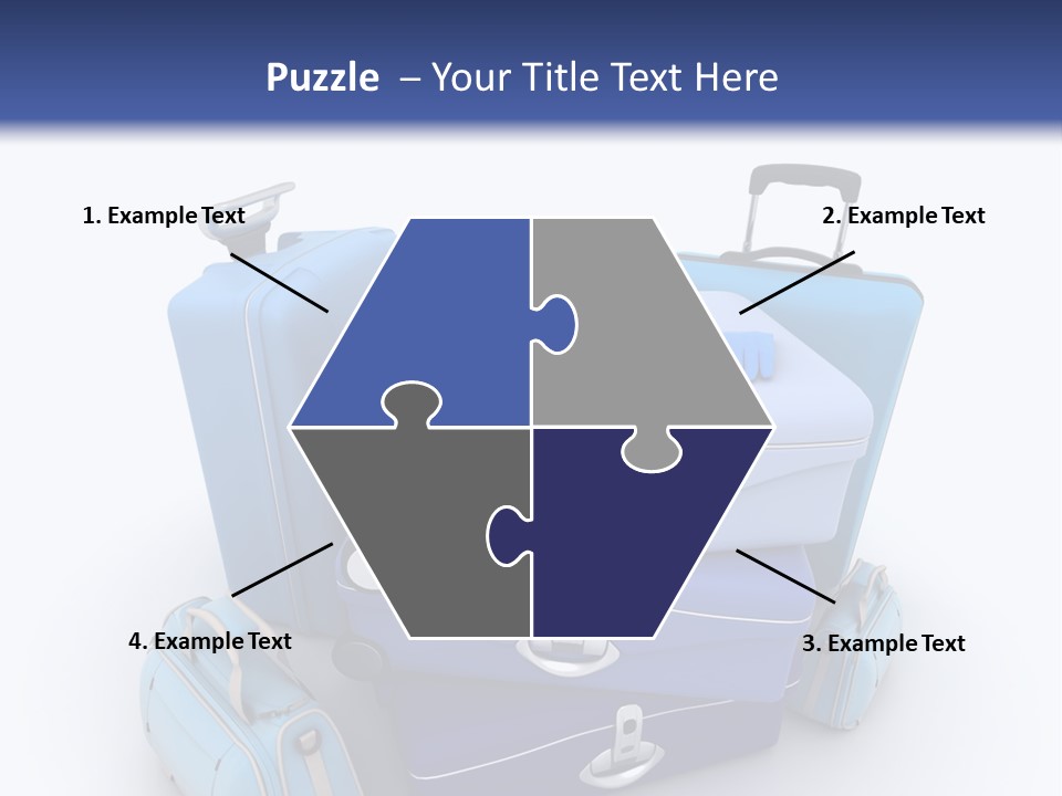 Orange Suitcase Luggage PowerPoint Template