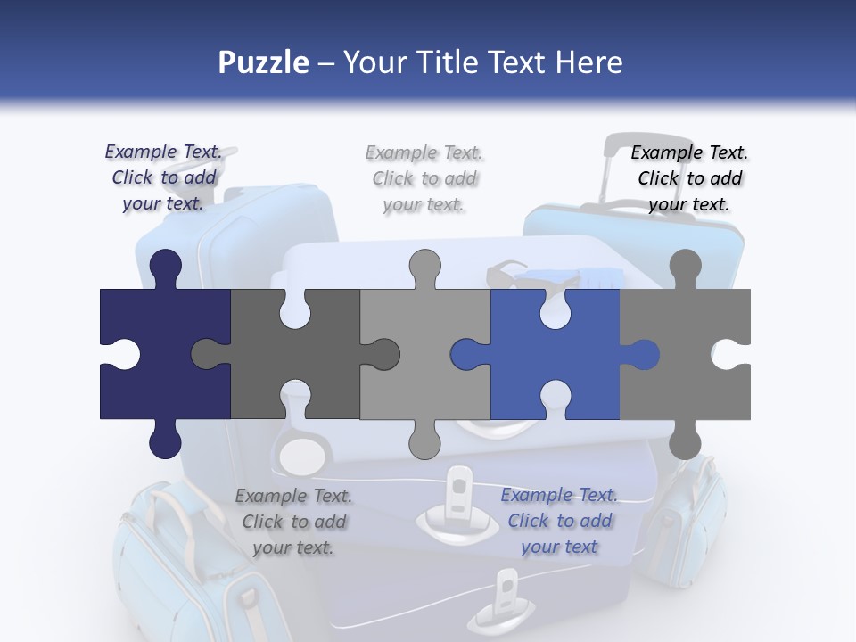 Orange Suitcase Luggage PowerPoint Template