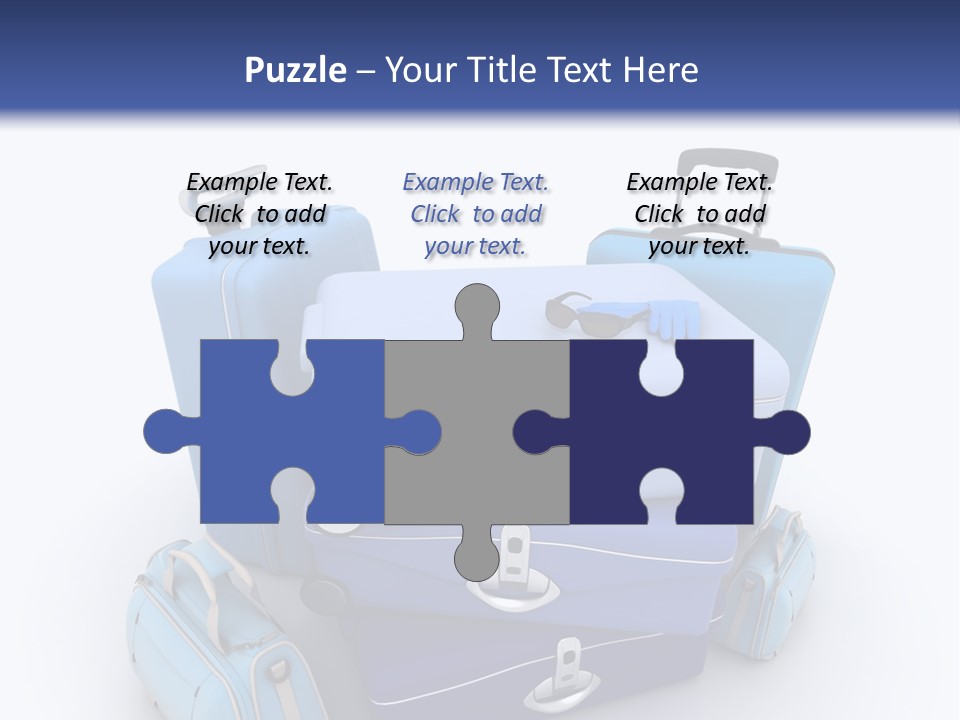 Orange Suitcase Luggage PowerPoint Template