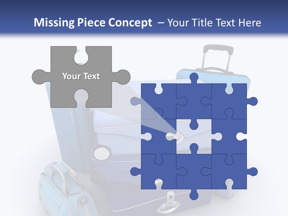 Orange Suitcase Luggage PowerPoint Template