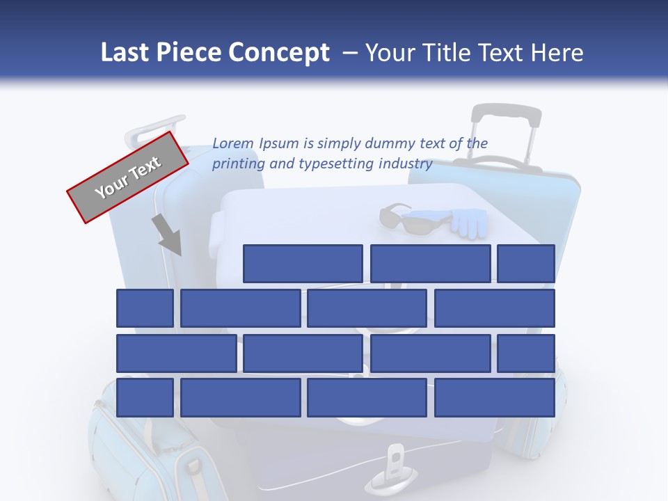 Orange Suitcase Luggage PowerPoint Template