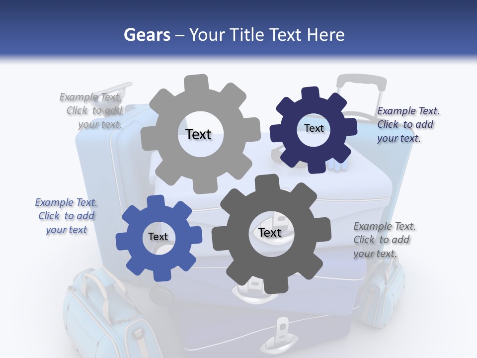 Orange Suitcase Luggage PowerPoint Template